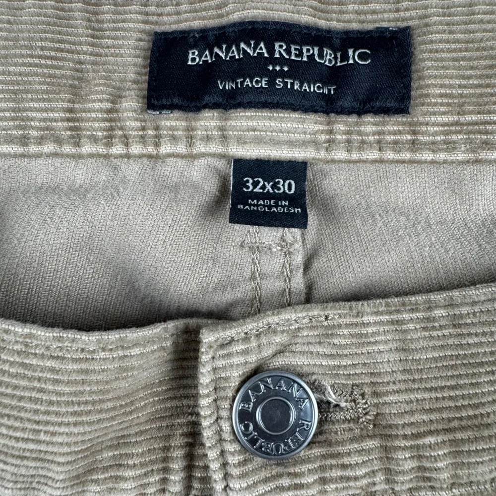 Vintage Banana Republic Corduroy Pants Mens 32x30 Tan‎ Straight 100% Cotton